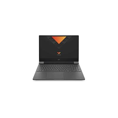 HP Victus 15-fa2787nr gaming laptop in Mica Silver open front view showing 15.6-inch 144Hz FHD gaming display