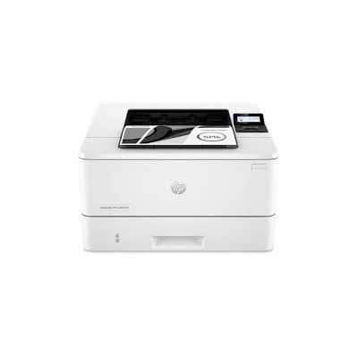 HP LaserJet Pro 4003dn monochrome laser printer front view showing paper trays and control panel
