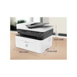 HP Laser Multifunction 137fnw compact mono all-in-one laser printer front view showing control panel and paper tray