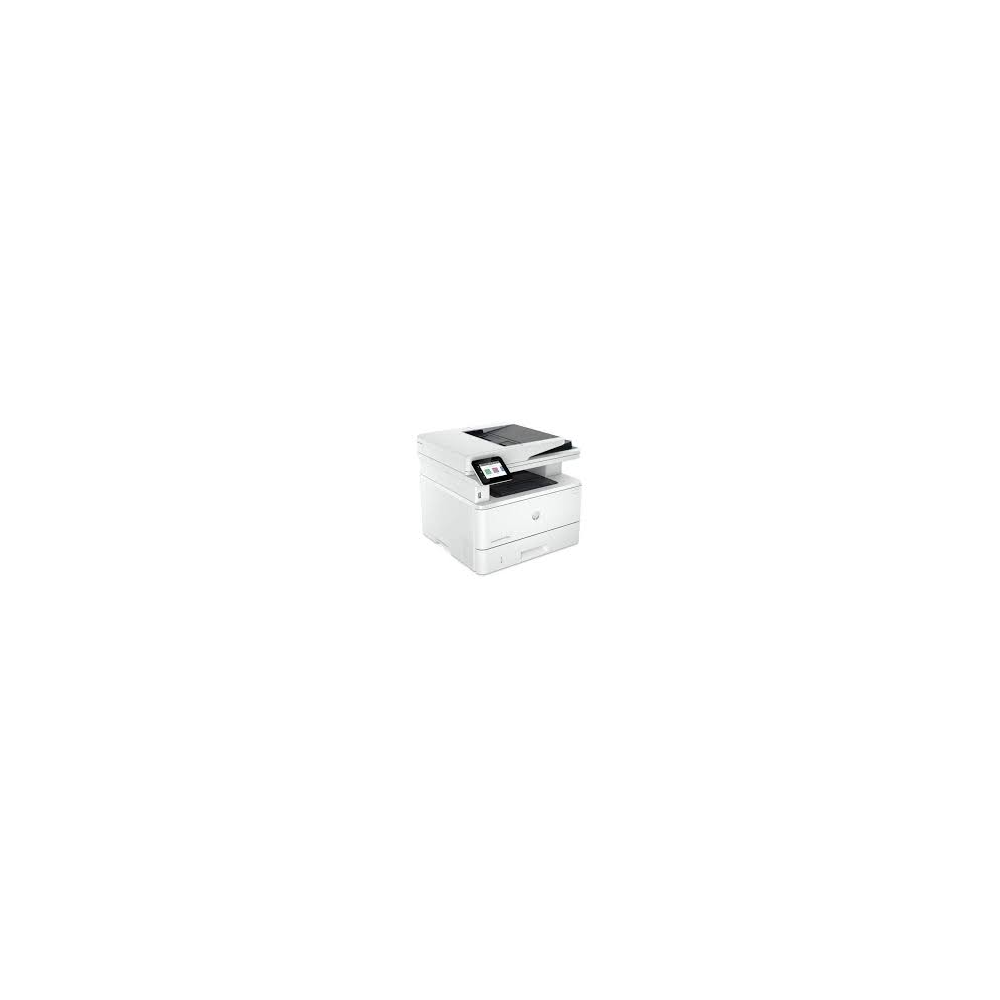 HP LaserJet Pro MFP 4103fdw monochrome laser all-in-one printer front view showing ADF, touchscreen and paper trays