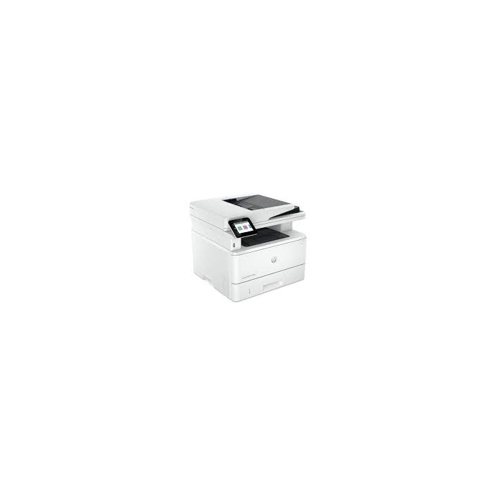 HP LaserJet Pro MFP 4103fdw monochrome laser all-in-one printer front view showing ADF, touchscreen and paper trays