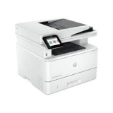 HP LaserJet Pro MFP 4103fdw monochrome laser all-in-one printer front view showing ADF, touchscreen and paper trays