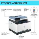 HP Color LaserJet Pro MFP 3303sdw professional color laser all-in-one printer front view showing control panel and paper tray