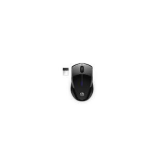 HP X3000 G3 Wireless Mouse in Jet Black side view showing ergonomic right-hand contoured design