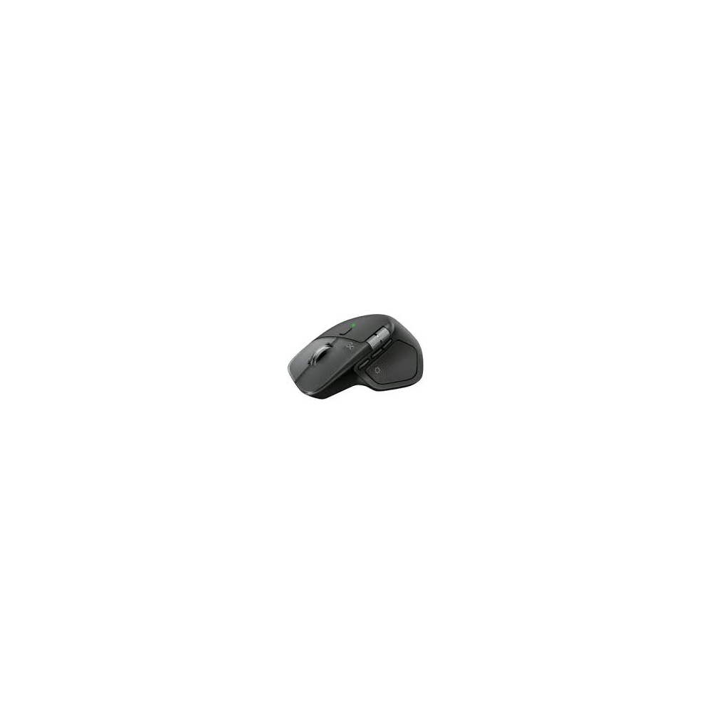 Logitech MX Anywhere 2S wireless mouse in Dark Grey side view showing compact premium design and thumb buttons