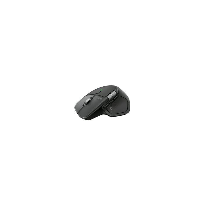 Logitech MX Anywhere 2S wireless mouse in Dark Grey side view showing compact premium design and thumb buttons