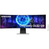 Samsung Odyssey OLED G9 G952 49-inch super-ultrawide curved gaming monitor front view showing Dual QHD OLED display