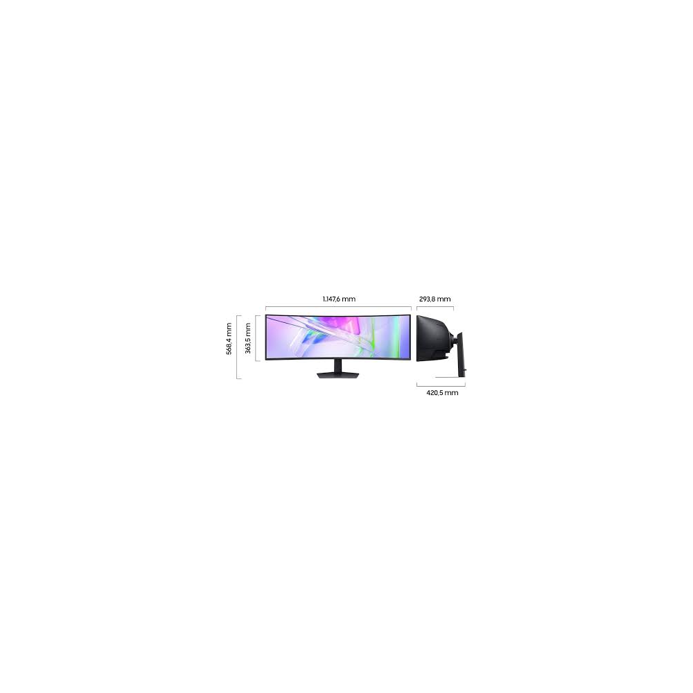 Samsung ViewFinity S9 S95UC 49-inch Business Monitor – Dual QHD 5120x1440, 120 Hz, 1000R Curved, USB-C 90W, KVM