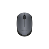 Logitech M170 Wireless Mouse in Grey top-down view showing compact ambidextrous design
