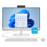 HP All-in-One 24-cr1055nh desktop PC in Shell White front view showing 23.8-inch Full HD touchscreen display