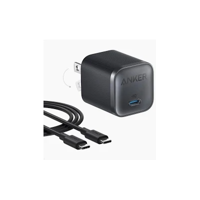 Anker Nano 45W GaN Charger A2692 in white ultra-compact front view showing single USB-C port and foldable plug
