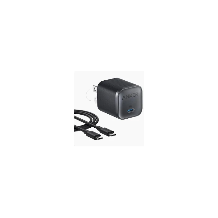 Anker Nano 45W GaN Charger A2692 in white ultra-compact front view showing single USB-C port and foldable plug