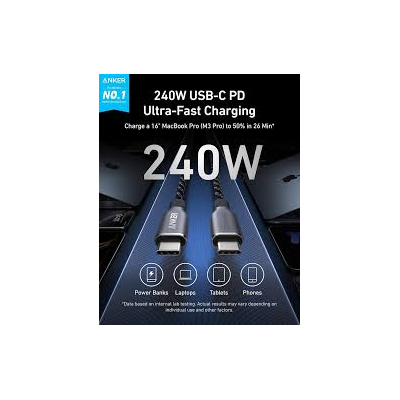 Anker 544 USB-C Cable 240W A8075 A8076 – PD 3.1, E-Marker | Fulrix