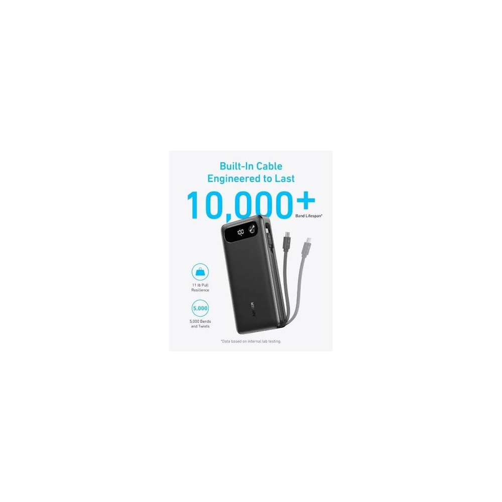 Anker Power Bank A1383 – 87W, 20,000mAh, Built-In USB-C Cable | Fulrix