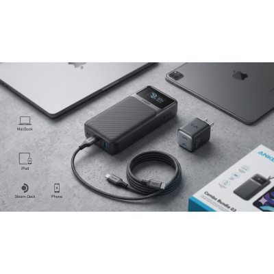 Anker Power On The Go Bundle – 165W Power Bank + 45W + 240W Cable | Fulrix