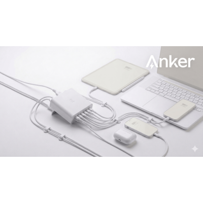 Anker Office Power Station Bundle – 200W 6-Port + 45W + Cable #06 | Fulrix