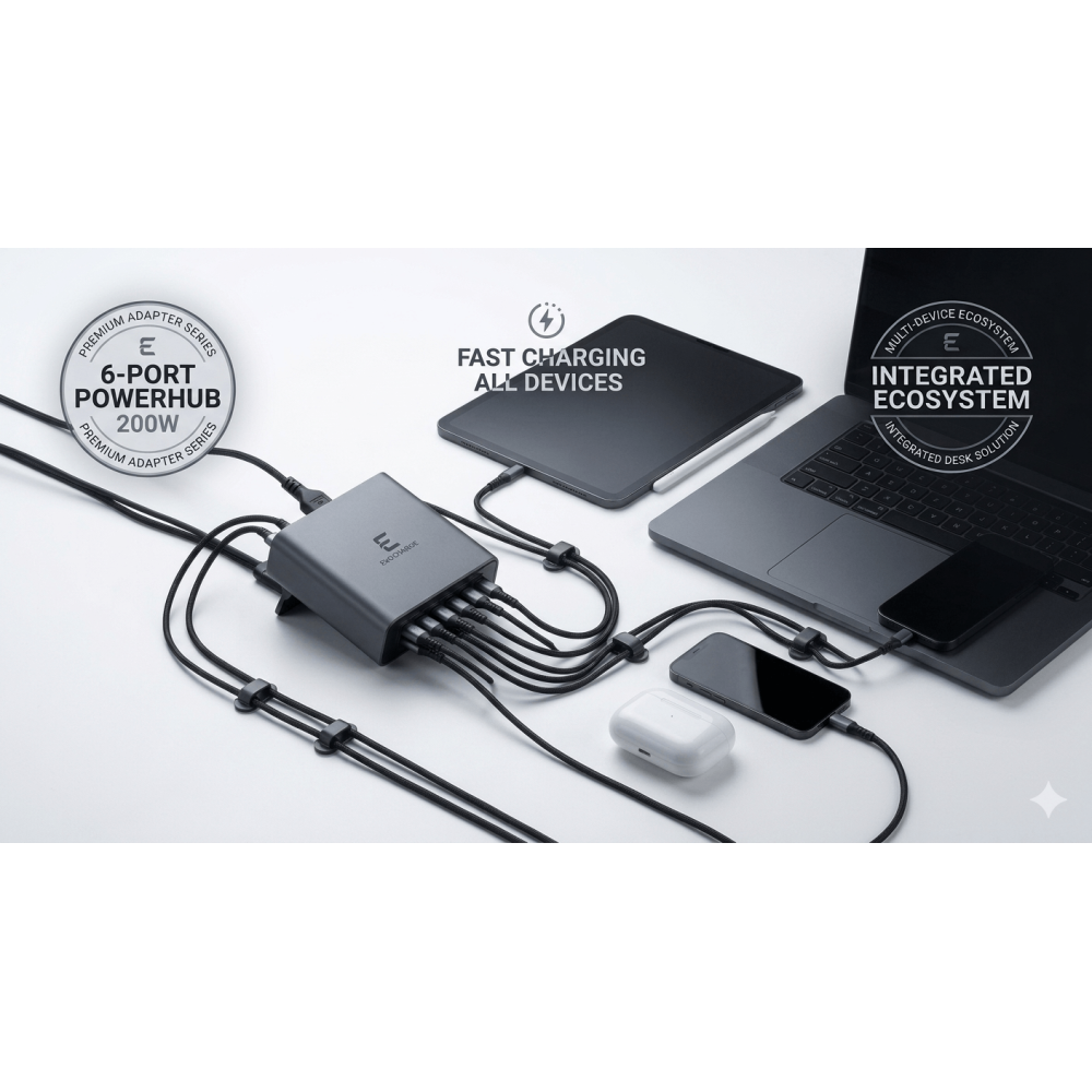 Anker Office Power Station Bundle – 200W 6-Port + 45W + Cable #06 | Fulrix