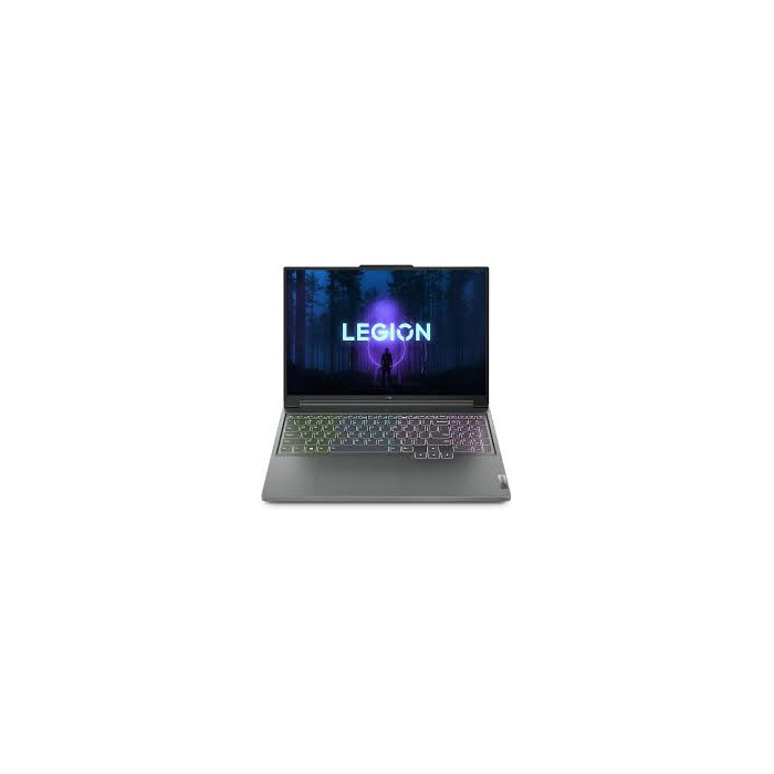 Lenovo Legion Slim 5 16IRH8 gaming laptop open front view showing 16-inch WQXGA 165Hz display and backlit keyboard