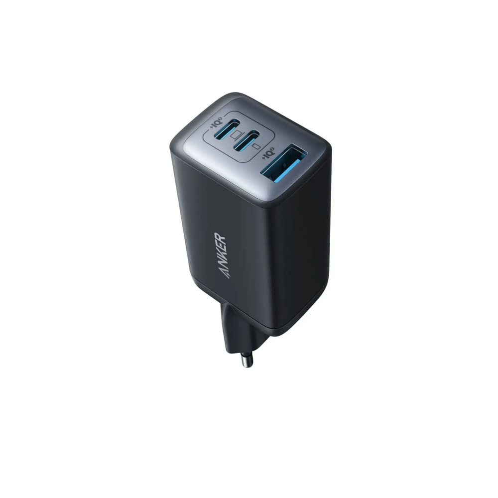 Anker 735 Nano II 65W GaN II Charger A2667 – 3 Ports, 2x USB-C + USB-A, Foldable, Laptop Compatible