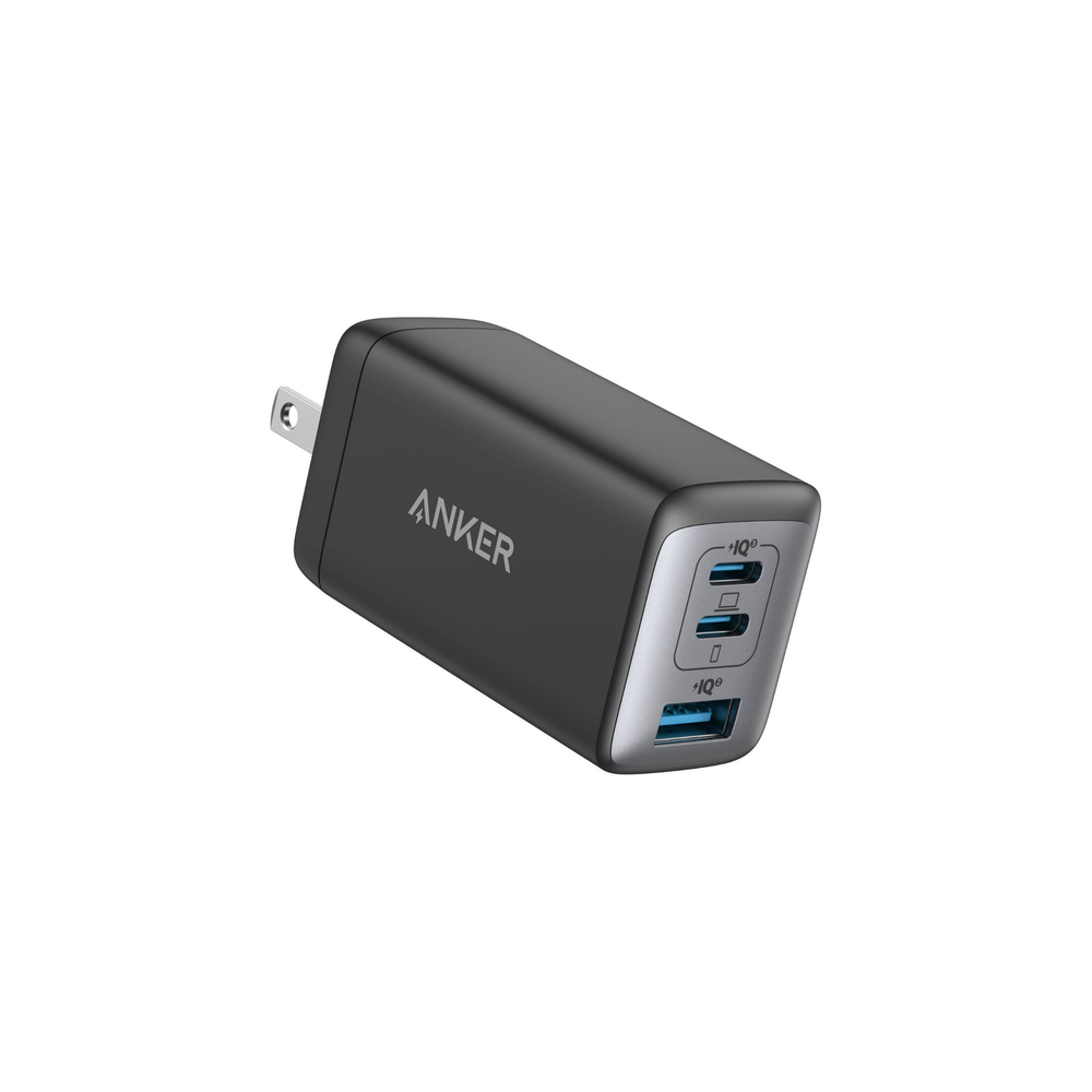 Anker 735 Nano II 65W GaN II Charger A2667 – 3 Ports, 2x USB-C + USB-A, Foldable, Laptop Compatible
