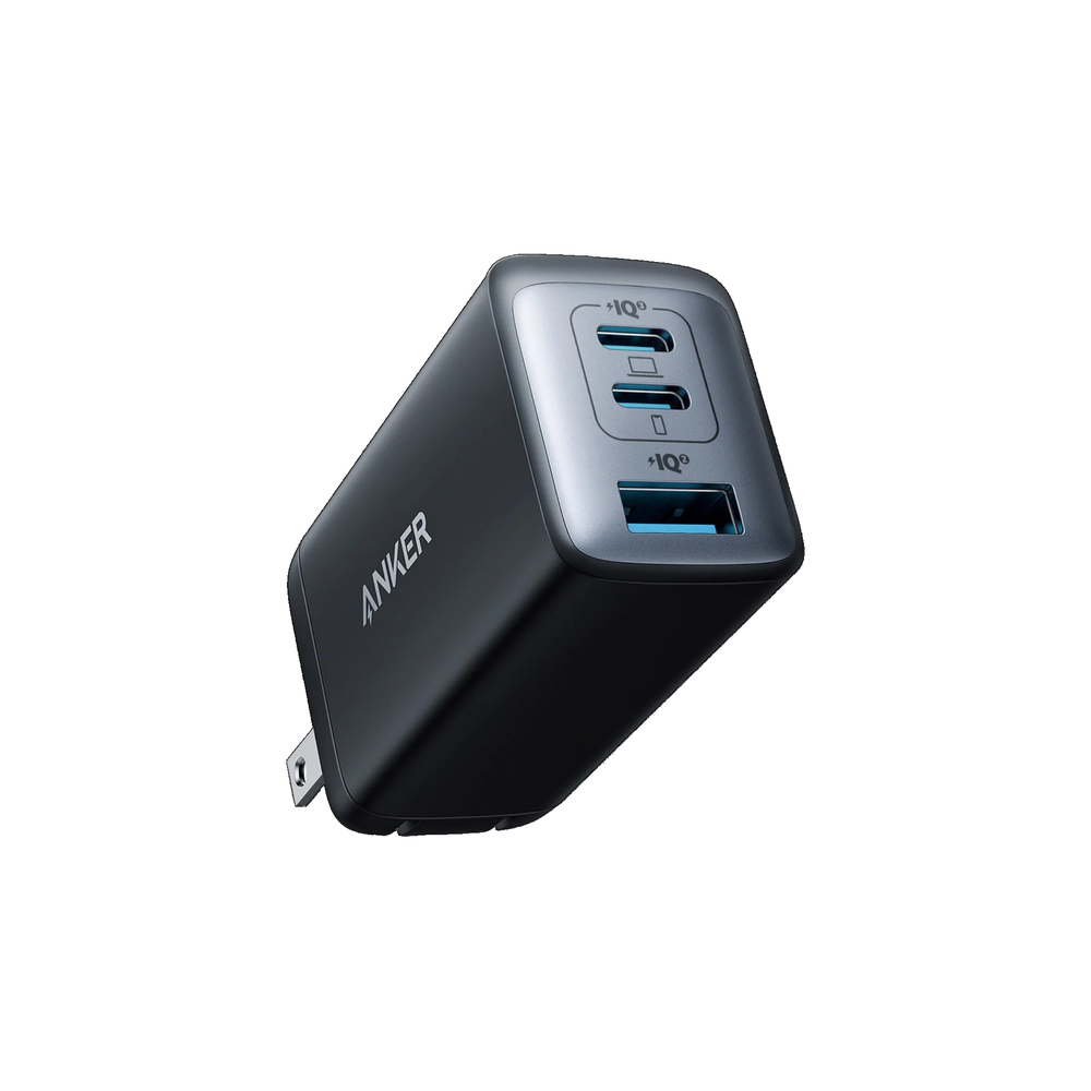 Anker 735 Nano II 65W GaN II Charger A2667 – 3 Ports, 2x USB-C + USB-A, Foldable, Laptop Compatible