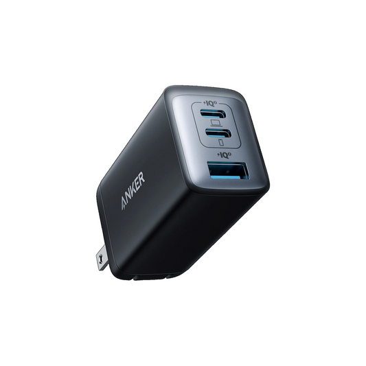 Anker 735 Nano II 65W GaN II Charger A2667 – 3 Ports, 2x USB-C + USB-A, Foldable, Laptop Compatible