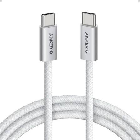 Anker Zolo USB-C to USB-C 240W braided cable, 1.5m, white - Fulrix Nigeria