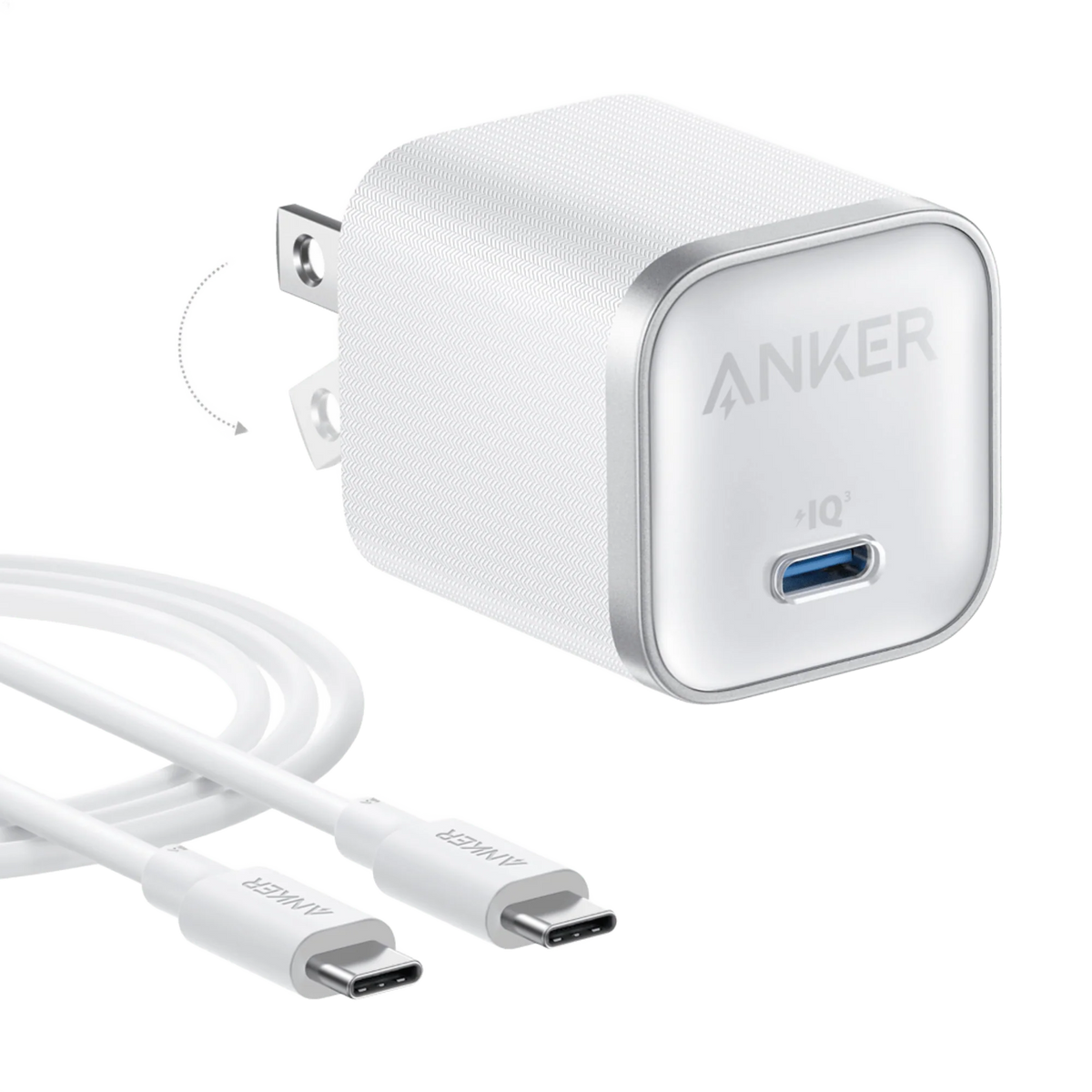 Anker Nano 45W GaN Charger A2692 – USB-C, Foldable, Samsung, Iphone Super Fast Charging With 6ft Cable