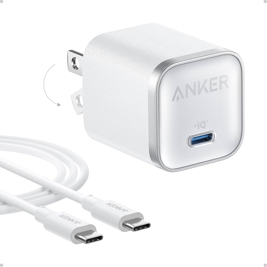 Anker Nano 45W GaN Charger A2692 – USB-C, Foldable, Samsung, Iphone Super Fast Charging With 6ft Cable