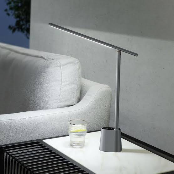 Baseus Smart Eye Series LED Reading Lamp – 5W, Auto-Dimming, 2200mAh, USB-C Charging, White & Grey