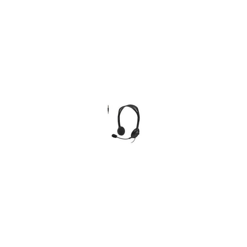 Logitech H111 Stereo Headset – 3.5mm Single Plug, Noise-Reducing Microphone, Lightweight, Black
