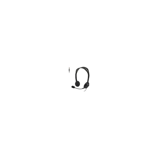 Logitech H111 Stereo Headset – 3.5mm Single Plug, Noise-Reducing Microphone, Lightweight, Black