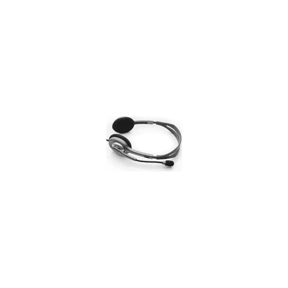 Logitech H111 Stereo Headset – 3.5mm Single Plug, Noise-Reducing Microphone, Lightweight, Black