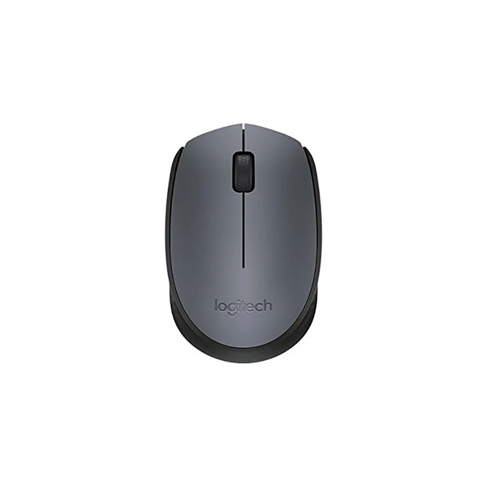 Logitech M170 Wireless Mouse – Grey, 2.4 GHz Nano USB Receiver, Ambidextrous, Compact