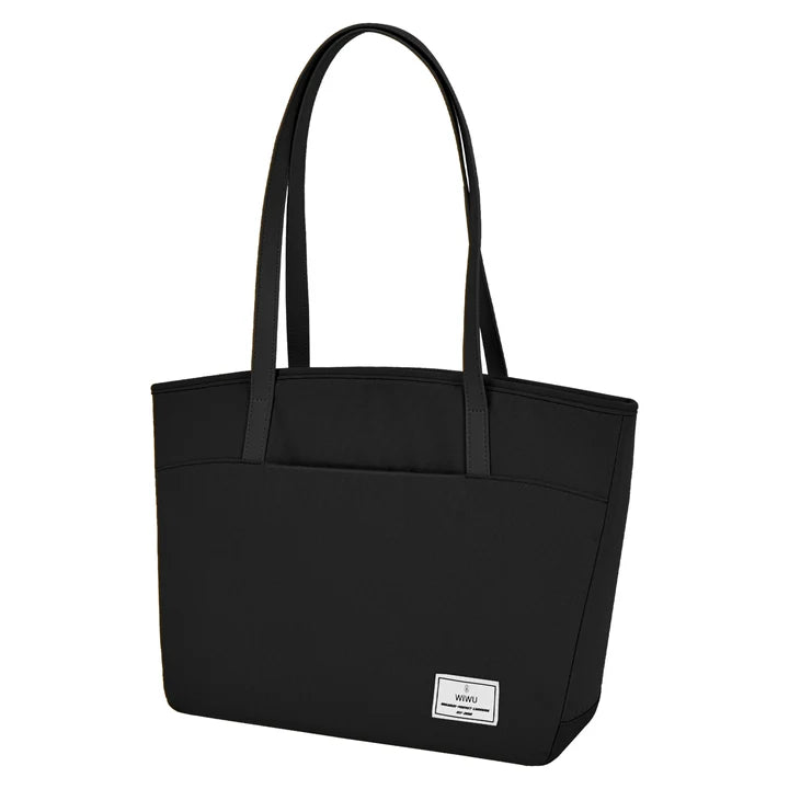 WiWU Terrace Tote Bag 14-inch Laptop Bag – Water-Resistant, Velvet Lining, YKK Zipper, Black & Ivory
